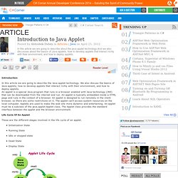 Life Cycle Of An Applet (Introduction to Java Applet)