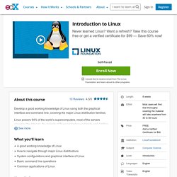 LinuxFoundationX: LFS101x : Introduction to Linux