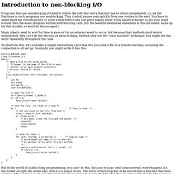 Introduction to non-blocking I/O