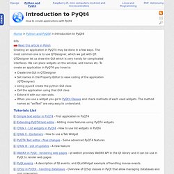 Introduction to PyQt4