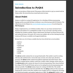 Introduction to PyQt4 toolkit