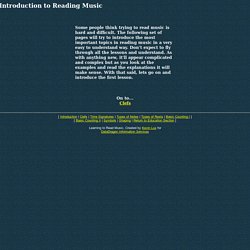 Introduction to Reading Music