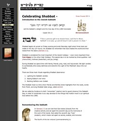 Introduction to Shabbat