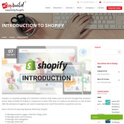 Introduction To Shopify