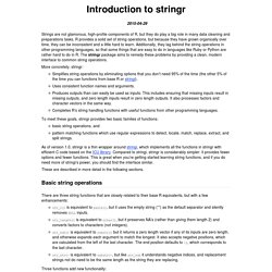 Introduction to stringr