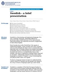 Introduction to Swedish - home