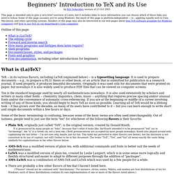 Introduction to TeX