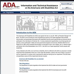 Introduction to the ADA