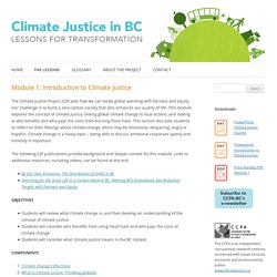 Climate Justice in BC: Lessons for Transformation