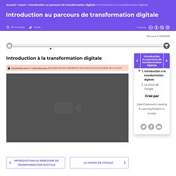 Introduction à la transformation digitale - Introduction au parcours de transformation digitale
