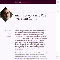 An Introduction to CSS 3-D Transforms