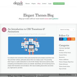 An Introduction to CSS Transitions & Animations