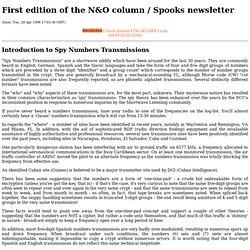 NSNL 1 - Introduction to Spy Numbers Transmissions