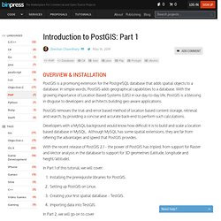 Introduction to PostGIS: Part 1 - Tutorial