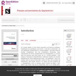 Citoyenneté et espace public - Introduction - Presses universitaires du Septentrion