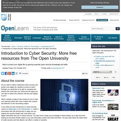 Introduction to Cyber Security: More free resources from The Open University