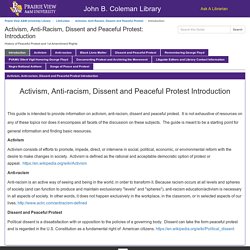 Introduction - Activism, Anti-Racism, Dissent and Peaceful Protest - LibGuides at Prairie View A&M University