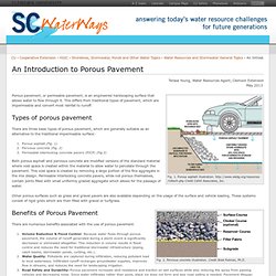 An Introduction To Porous Pavement