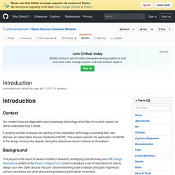 Introduction · unknowndomain/Open-Source-Vacuum-Cleaner Wiki