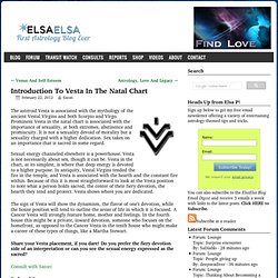 Introduction To Vesta In The Natal Chart