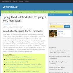 Spring 3 MVC – Introduction to Spring 3 MVC Framework