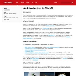An introduction to WebGL