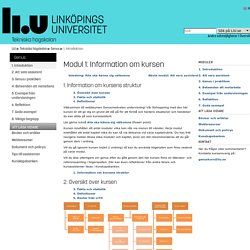 1. Introduktion: Genus: Tekniska högskolan: Linköpings universitet