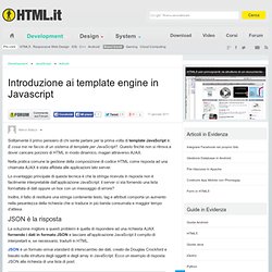 Introduzione ai template engine in Javascript