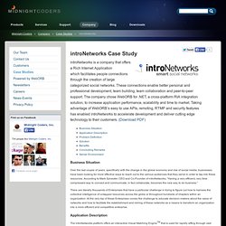 introNetworks Case Study