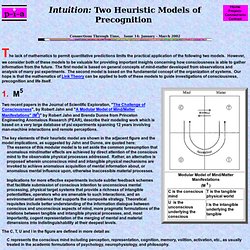 Intuition: Two Heuristic Models of Precognition