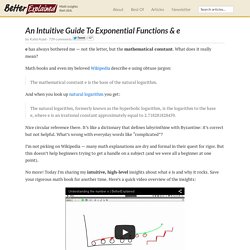 An Intuitive Guide To Exponential Functions & e