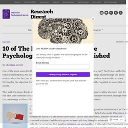 10 of The Most Counter-Intuitive Psychology Findings Ever Published