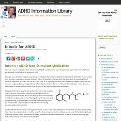 Intuniv for ADHD