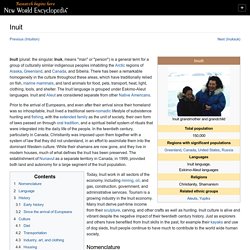 Inuit - New World Encyclopedia