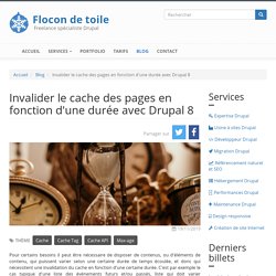 Invalider le cache des pages en fonction d'une durée avec Drupal 8