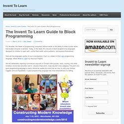The Invent To Learn Guide to Block Programming