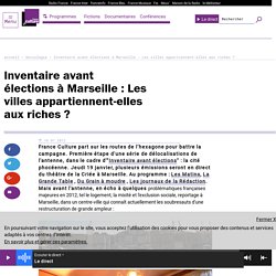 Inventaire avant élections à Marseille : Les villes appartiennent-elles aux riches ?