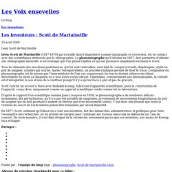 Les inventeurs : Scott de Martainville - Les Voix ensevelies