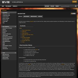 Invention - EVElopedia - The EVE Online Wiki