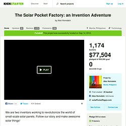 The Solar Pocket Factory: an Invention Adventure by Alex Hornstein