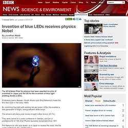 Invention of blue LEDs wins physics Nobel