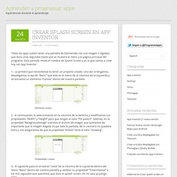 Crear splash screen en App Inventor