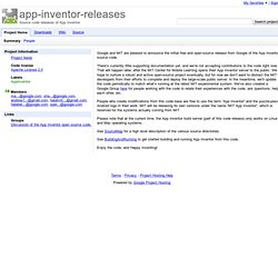 app-inventor-releases - Source code releases of App Inventor