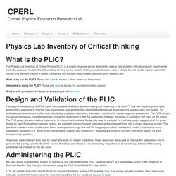 Physics Lab Inventory of Critical thinking