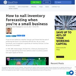How to nail inventory forecasting when you're a small business