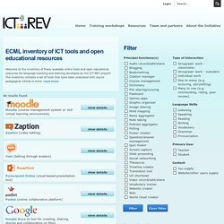 Inventory of ICT tools and OERs