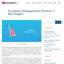 Inventory Management Process: 5 Key Stages