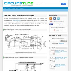 INVERTER | Pearltrees 1000 watt inverter circuit diagrams 