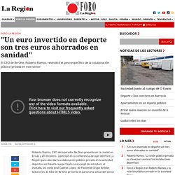 "Un euro invertido en deporte son tres euros ahorrados en sanidad" - Foro La Región - La Región