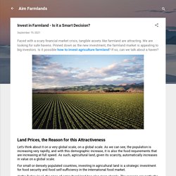 Invest in Farmland - Is it a Smart Decision?
